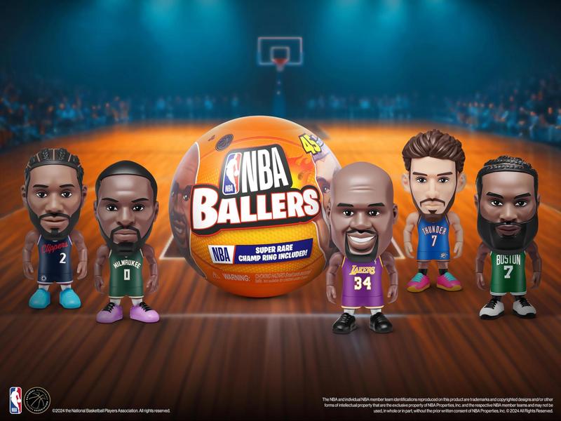 Brinquedo colecionável de basquete 5 Surprise NBA Ballers Series 2